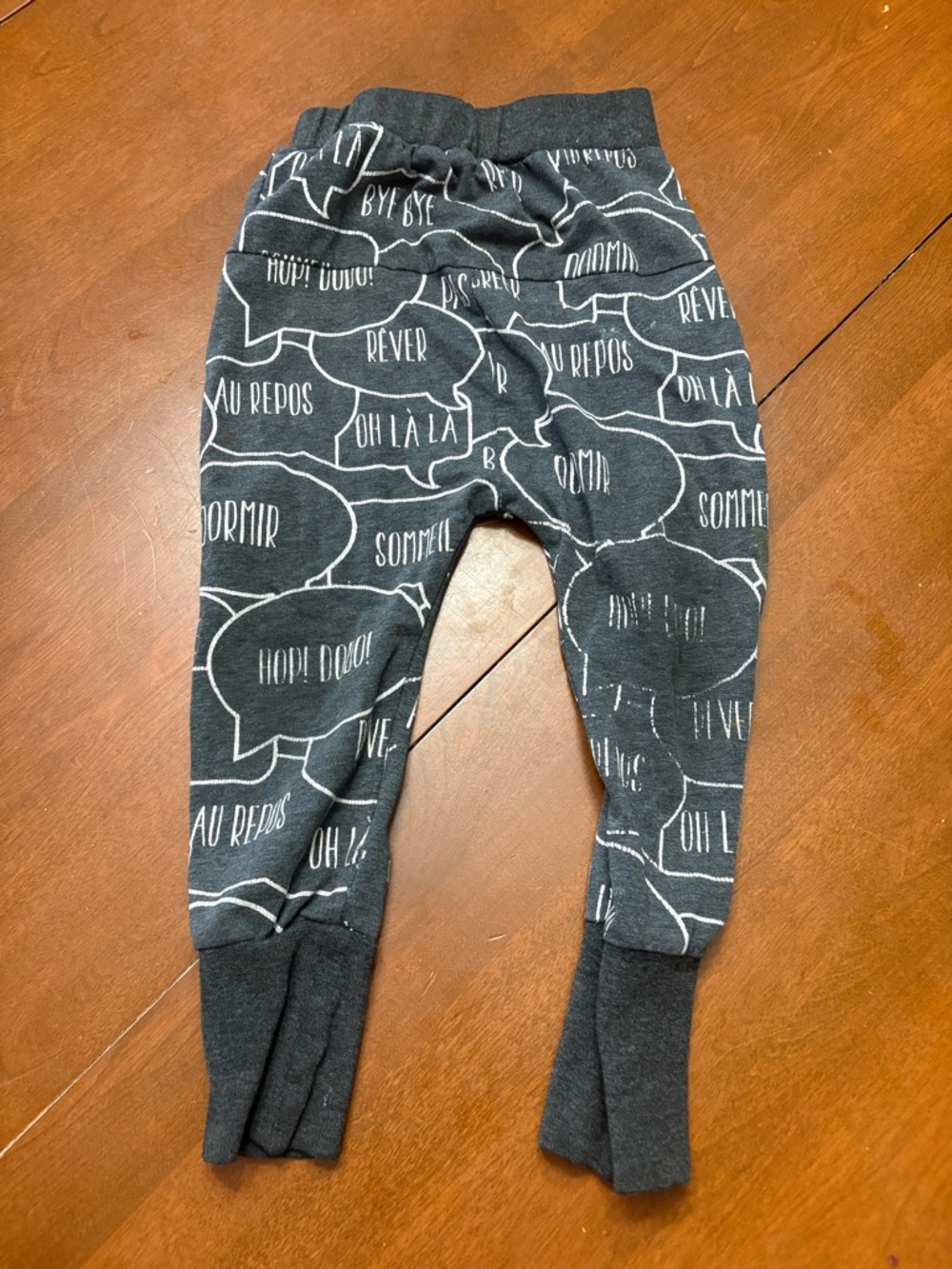 Kids Charcoal Speech Bubble Pajama Bottoms